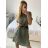 Sommerliches Leinen-Hemdkleid für Damen (L/XL EINHEITSGRÖSSE) ITALIAN FASHION IM722LENA/DR - Schwarz - S/M