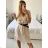 Sommerliches Leinen-Hemdkleid für Damen (L/XL EINHEITSGRÖSSE) ITALIAN FASHION IM722LENA/DR - Schwarz - S/M