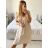 Sommerliches Leinen-Hemdkleid für Damen (L/XL EINHEITSGRÖSSE) ITALIAN FASHION IM722LENA/DR - Schwarz - S/M