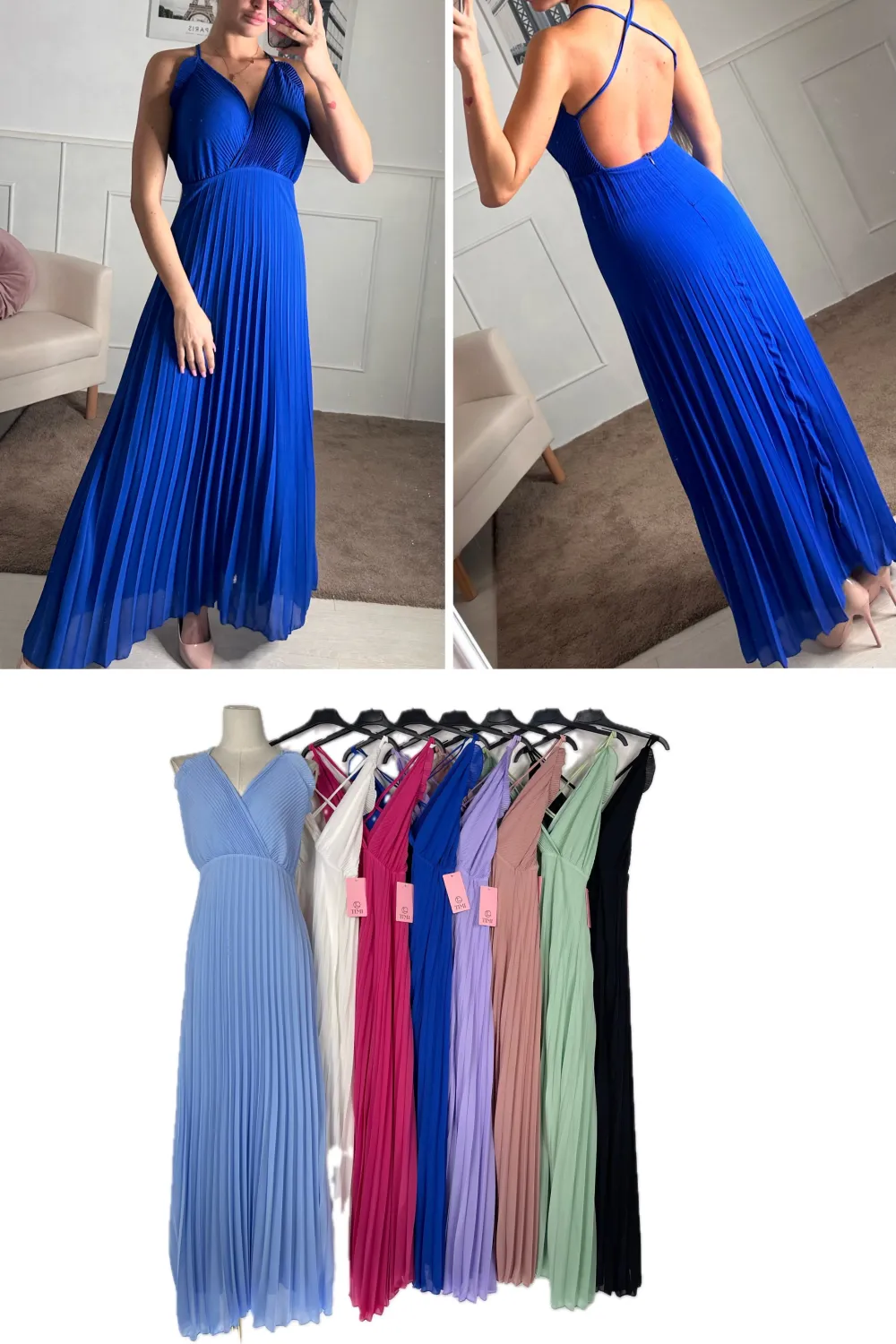 Elegantes trägerloses Sommerkleid für Damen (Einheitsgröße S/M) ITALIAN FASHION IMPBB23H6799
