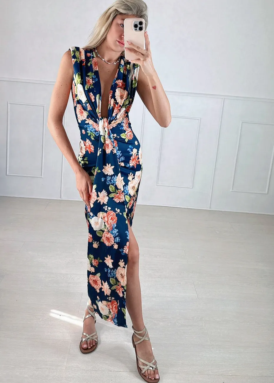 Langes, elegantes, trägerloses Carmen-Kleid für Damen (Einheitsgröße S/M) ITALIAN FASHION IMPBB23B23721