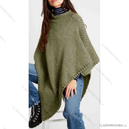 Warmer Rollkragenponcho für Damen (L / XL ONE SIZE) ITALIAN FASHION IMWD217126