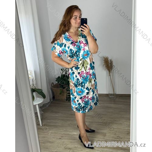 Kurzärmliges Sommerkleid für Damen (Einheitsgröße S/M) ITALIAN FASHION IMM23M20814  pink