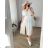 Langes Viskose-Kurzarmkleid für Damen (Einheitsgröße S/M/L) ITALIAN FASHION IMWBH24056
