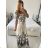 Langes, elegantes Icecool-Kurzarmkleid für Damen (M/L, XL/2XL) AINUOSI ITALIAN FASHION IMB247011 -   blau -   XL/2XL