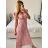 Damen-Sommerkleid mit kurzen Ärmeln und Fransen im Carmen-Stil (M/L, XL/2XL, Einheitsgröße) ITALIAN FASHION IMB23B231