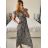 Damen-Sommerkleid mit kurzen Ärmeln und Fransen im Carmen-Stil (M/L, XL/2XL, Einheitsgröße) ITALIAN FASHION IMB23B231