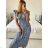 Damen-Sommerkleid mit kurzen Ärmeln und Fransen im Carmen-Stil (M/L, XL/2XL, Einheitsgröße) ITALIAN FASHION IMB23B231 -   grün -   M / L