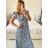Damen-Sommerkleid mit kurzen Ärmeln und Fransen im Carmen-Stil (M/L, XL/2XL, Einheitsgröße) ITALIAN FASHION IMB23B231 -   grün -   M / L