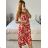 Damen-Sommerkleid mit kurzen Ärmeln und Fransen im Carmen-Stil (M/L, XL/2XL, Einheitsgröße) ITALIAN FASHION IMB23B231