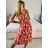 Damen-Sommerkleid mit kurzen Ärmeln und Fransen im Carmen-Stil (M/L, XL/2XL, Einheitsgröße) ITALIAN FASHION IMB23B231