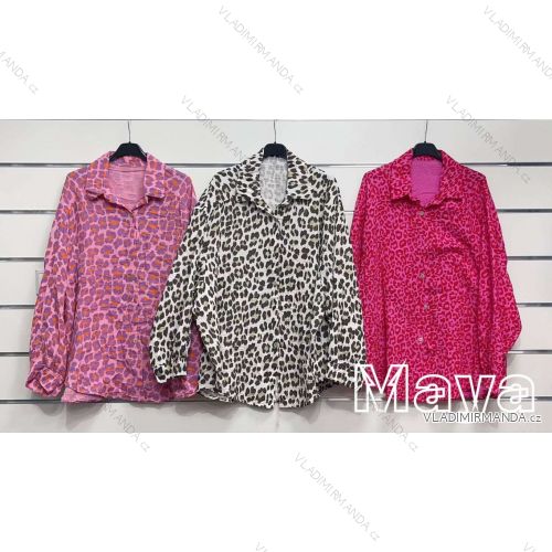 Übergroßes Damenhemd mit langen Ärmeln und Gürtel (Einheitsgröße S/M/L) ITALIAN FASHION IMWGS223417