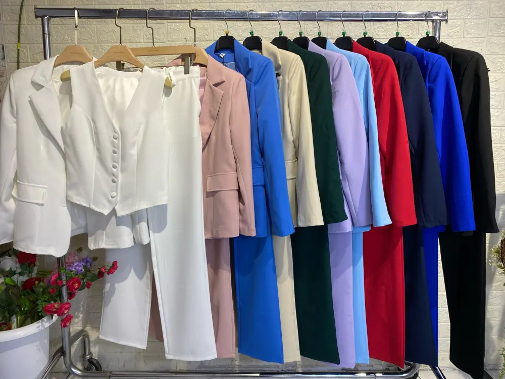 Set aus eleganter Langarmjacke und langer Hose für Damen (S/M/L ONE SIZE) ITALIAN FASHION IMPGM258164