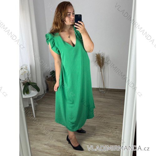 Sommerkleid Carmen aus Musselin für Damen (Einheitsgröße S/M) ITALIAN FASHION IMWE231506 -   grün
 -   56/58