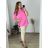Tunika mit Anhänger Langarm Damen Plus Size (3XL/4XL ONE SIZE) ITALIAN FASHION IMWT23209 -   modrá mintova -   56/58