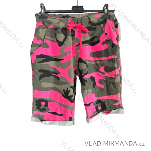 Shorts Shorts Kunstleder Frauen (uni s-l) ITALIAN FASHION IM920107 S / M pink