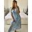 Elegantes Langarmkleid Damen (S / M.ONE SIZE) ITALIAN FASHION IMM211302