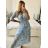 Elegantes Langarmkleid Damen (S / M.ONE SIZE) ITALIAN FASHION IMM211302