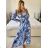 Sommerkleid Carmen aus Musselin für Damen (Einheitsgröße S/M) ITALIAN FASHION IMWE231506 S / M blau