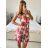Langärmeliges Sommerkleid für Damen (Einheitsgröße S/M) ITALIAN FASHION IMPES238990  dunkelrosa