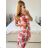Langärmeliges Sommerkleid für Damen (Einheitsgröße S/M) ITALIAN FASHION IMPES238990  dunkelrosa