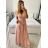 Langes, elegantes, ärmelloses Partykleid für Damen (Einheitsgröße S/M) ITALIAN FASHION IMPSH2420023