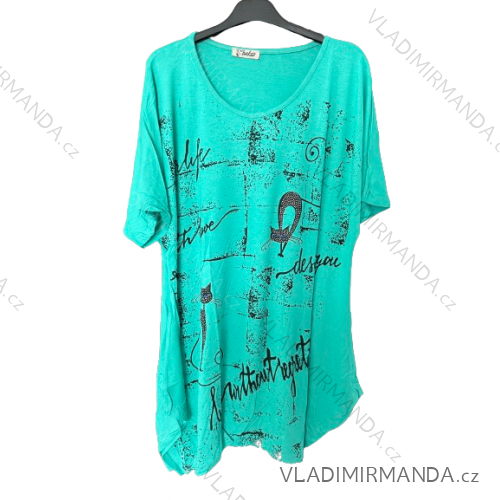 T-Shirt Langarm Damen (uni M-L) TURKISH MODA TM920008  türkis
