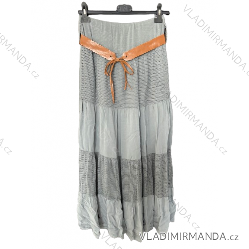 Langer Tüllrock für Damen (Einheitsgröße S/M) ITALIAN FASHION IMWB233518 M / L grau