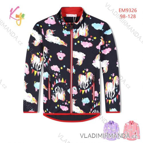 Sweatshirt mit Reißverschluss für Kindermädchen (98-128) KUGO WM0869