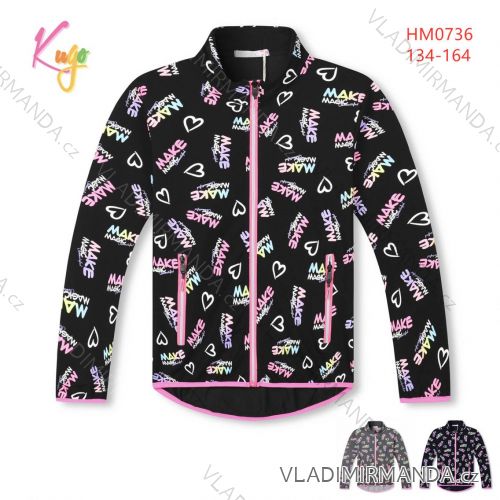 Warmes Mädchen-Sweatshirt mit Reißverschluss (134-164) KUGO M2513