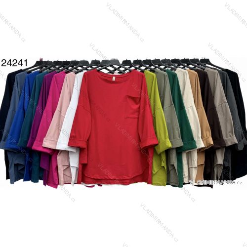 Tunika mit Anhänger Langarm Damen Plus Size (3XL/4XL ONE SIZE) ITALIAN FASHION IMWT23209