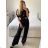 Set aus langen Hosen und Trägertop für Damen (Einheitsgröße S/M) ITALIAN FASHION IMPSH23L32589 S / M schwarz