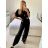 Set aus langen Hosen und Trägertop für Damen (Einheitsgröße S/M) ITALIAN FASHION IMPSH23L32589 S / M schwarz