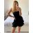 Elegantes ärmelloses Spitzenkleid für Damen (S/M EINHEITSGRÖSSE) ITALIAN FASHION IMWGS231829 -   schwarz -   S / M