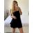 Elegantes ärmelloses Spitzenkleid für Damen (S/M EINHEITSGRÖSSE) ITALIAN FASHION IMWGS231829 -   schwarz -   S / M