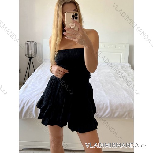 Elegantes ärmelloses Spitzenkleid für Damen (S/M EINHEITSGRÖSSE) ITALIAN FASHION IMWGS231829 -   schwarz -   S / M
