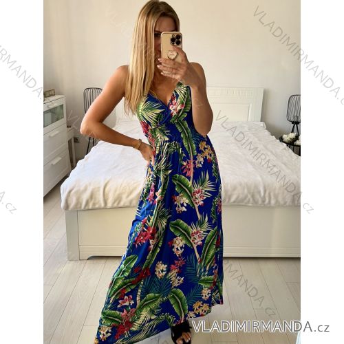 Langes trägerloses Sommerkleid von Icecool für Damen (M/L-XL/2XL) AINUOSI ITALIAN FASHION IMB23H02 -   grün -   XL/2XL