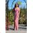 Langes, elegantes Damenkleid mit breiten Trägern (SL) FRENCH FASHION FMPEL23VELVET schwarz 46