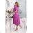 Langes, elegantes Damenkleid mit breiten Trägern (SL) FRENCH FASHION FMPEL23VELVET