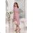 Langes, elegantes Damenkleid mit breiten Trägern (SL) FRENCH FASHION FMPEL23VELVET