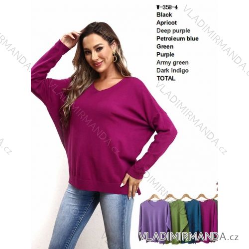 Damen-Langarmpullover (uni L / XL) ITALIAN MODA IM7191009
