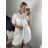 HEMDKLEID 3/4-Ärmel Damen Übergröße (L/XL/2XL EINHEITSGRÖSSE) ITALIENISCHE MODE IMBM23SLADY -   weiß -   XL/2XL