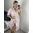 HEMDKLEID 3/4-Ärmel Damen Übergröße (L/XL/2XL EINHEITSGRÖSSE) ITALIENISCHE MODE IMBM23SLADY -   weiß -   XL/2XL