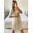 Sommer-Baumwollkleid für Damen (UNI S-L) ITALIAN FASHION IM423521 -   pink -   M / L
