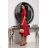 Langes, elegantes Damenkleid mit breiten Trägern (SL) FRENCH FASHION FMPEL23VELVET rot 38