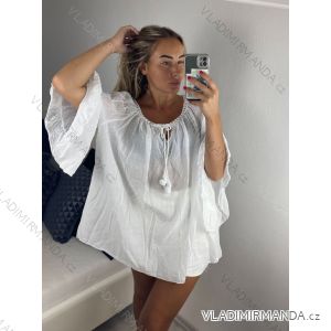 Damen-Tunika mit kurzen Ärmeln in Übergröße (Einheitsgröße S/M) ITALIAN FASHION IMPSH2322161