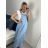 Kleid mit 3/4 Ärmeltasche für Damen (uni sl) ITALIAN Fashion IM3181746 S / M hellblau