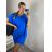 Kurzarmkleid für Damen (Uni L / XL) ITALIAN FASHION IM320003 M / L blau