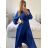 Elegantes Langarmkleid Damen (S / M.ONE SIZE) ITALIAN FASHION IMM211302 -   modrá královská -   S / M