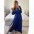 Elegantes Langarmkleid Damen (S / M.ONE SIZE) ITALIAN FASHION IMM211302 -   modrá královská -   S / M
